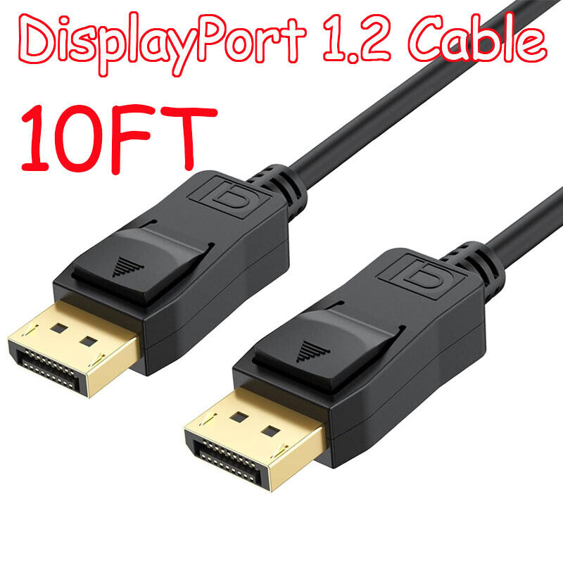 DisplayPort Cable 6FT/10FT, Display Port to Display Port Cable DP to DP Cable DT