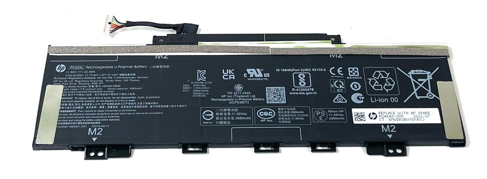 HP 14-EK 14-ES 14M-DY Series 43.3Wh 3.75A 11.55V 3560 mAh Battery PC03XL Genuine