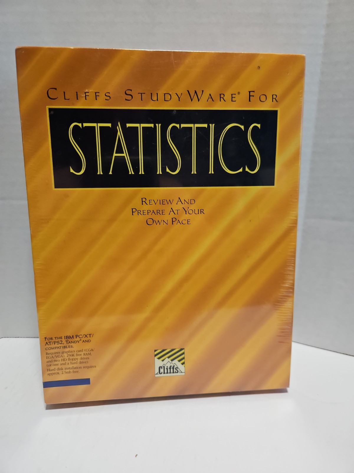 VTG 1995 IBM Tandy Big Box Statistics Software 3.5 Floppy  - NEW Sealed Cliffs 
