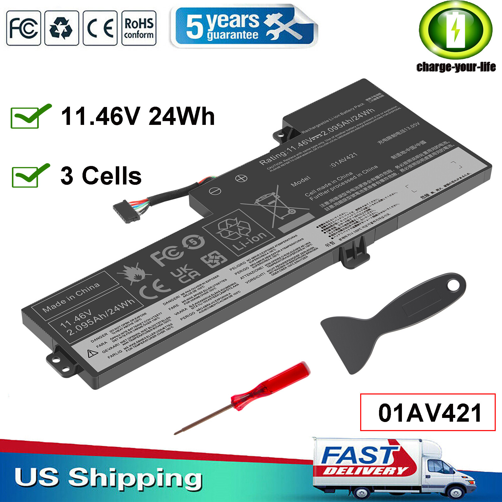 01AV420 01AV421 01AV489 Battery For Lenovo ThinkPad T470 T480 A475 A485 TP25 NEW