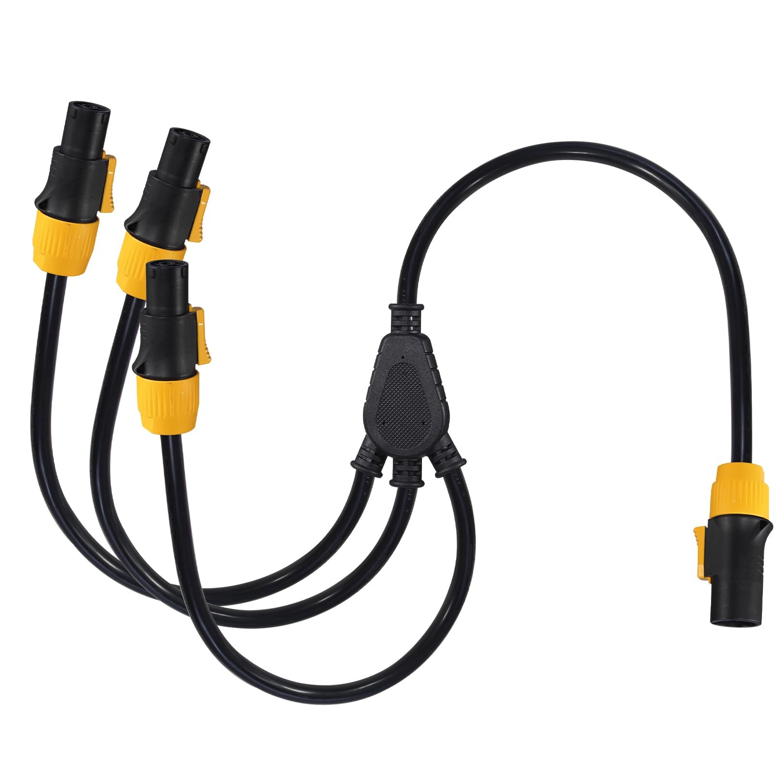 1 to 3 Outlet Ture1 powerCON Cable - 3FT 14AWG PowerCon True1 Male to 3X Fema...