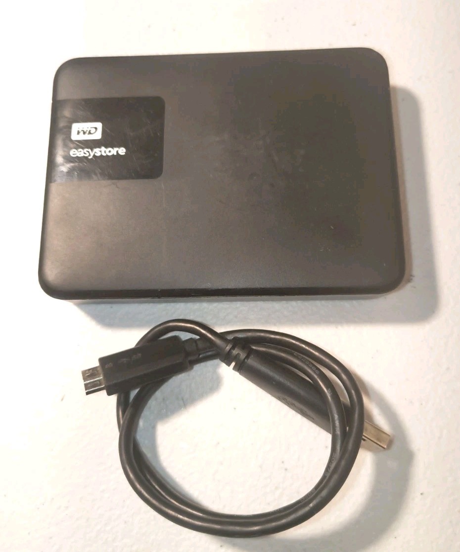 WD easystore 4TB Portable External HDD USB Micro USB Black WDBKUZ0040BBK-UA