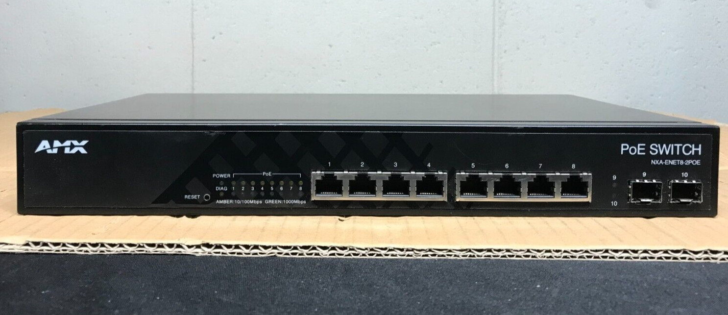 AMX NXA-ENET8-2POE Gigabit Ethernet Layer 2 PoE Switch FG2178-63