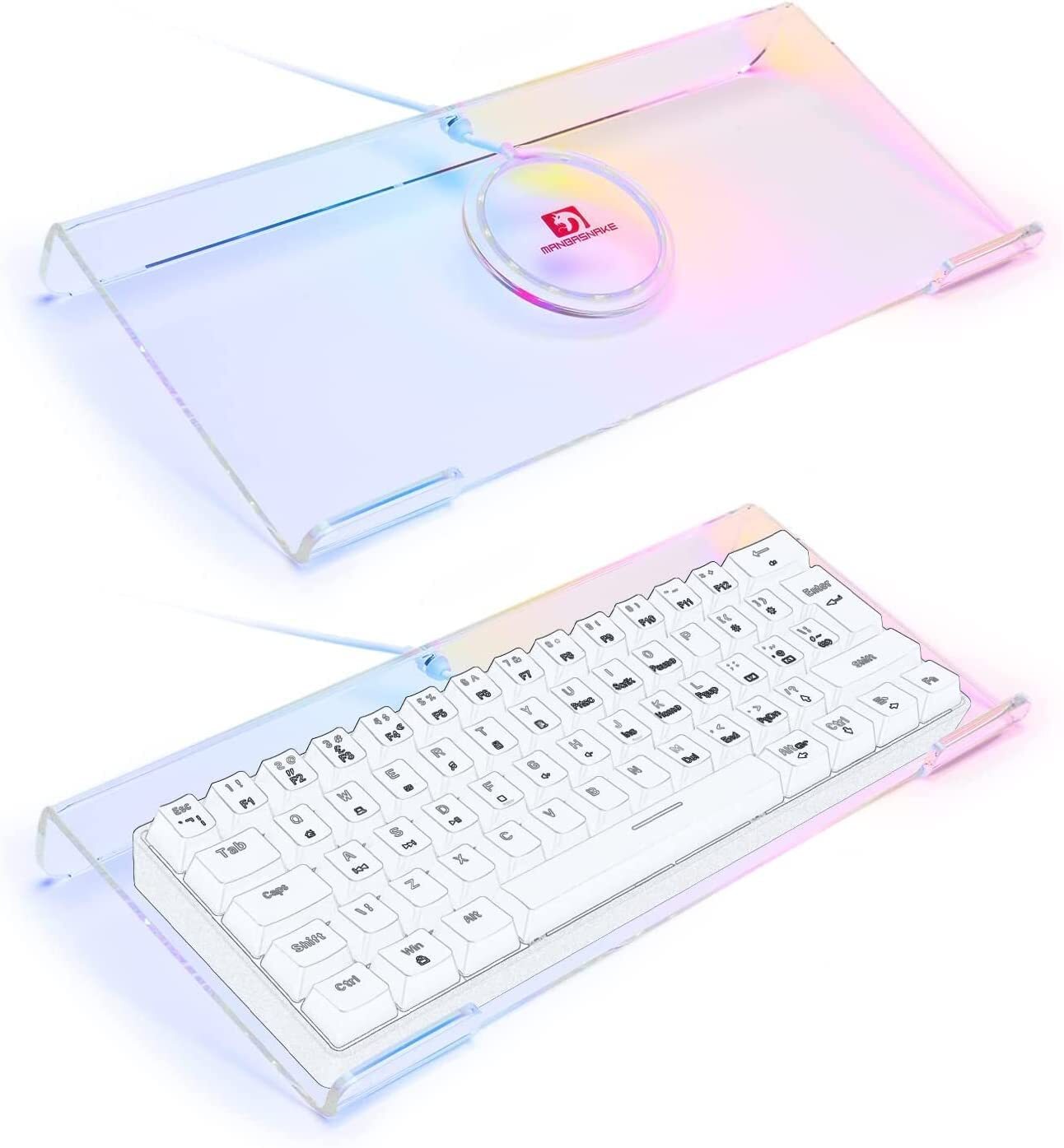 Acrylic Computer Keyboard Holder366 Kinds RGB Compact Keyboard TrayGaming Key...