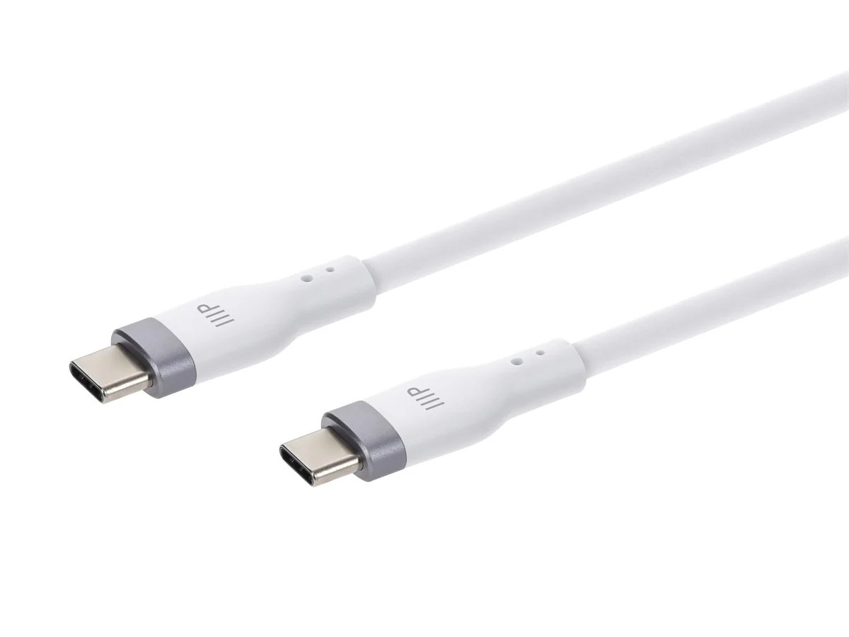 Monoprice USB 2.0 USB-C to USB-C Silicone Cable 3ft White