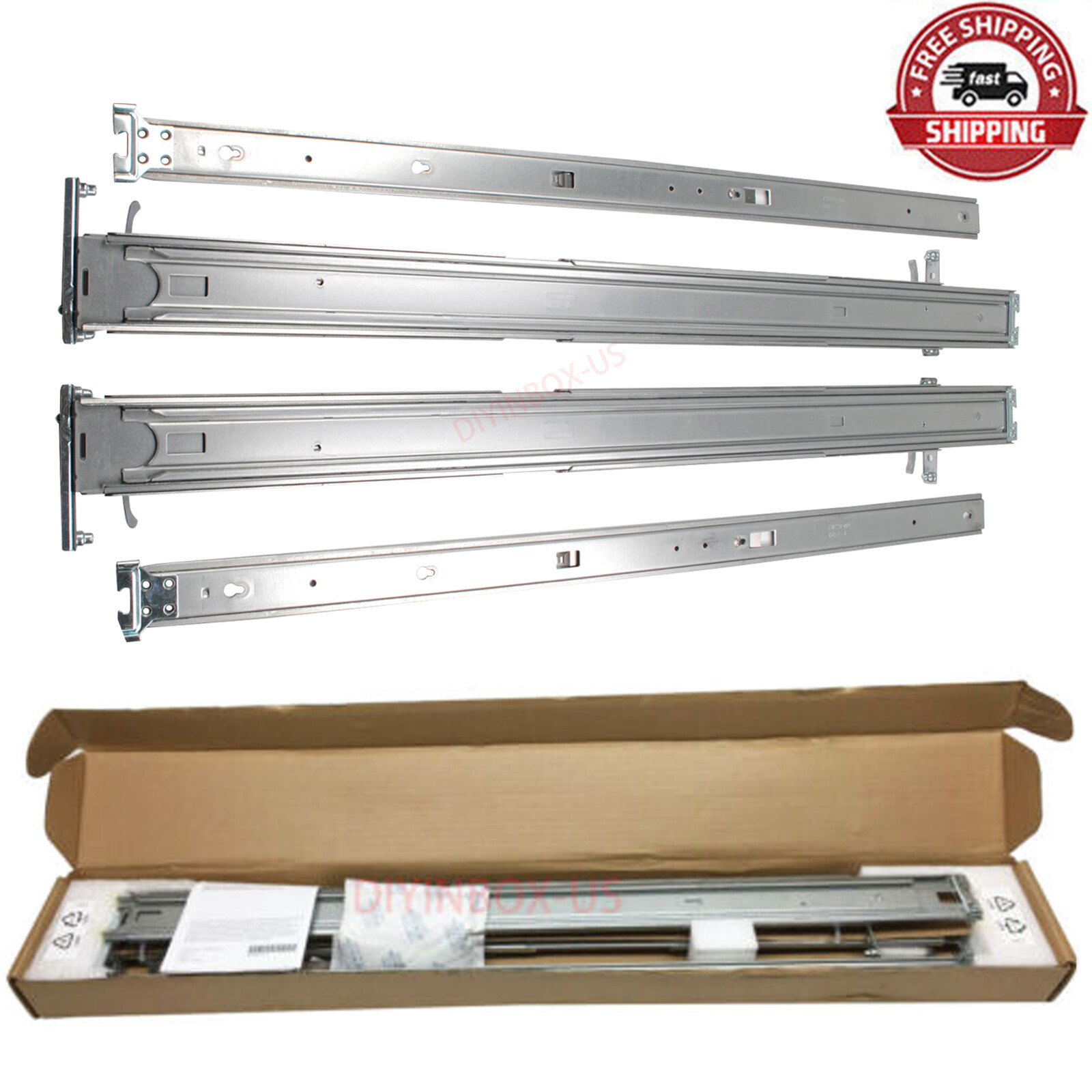 Used SFF Sliding Rail Kit 2U 729870-002 For HP G9 DL180 DL380 DL385p ...