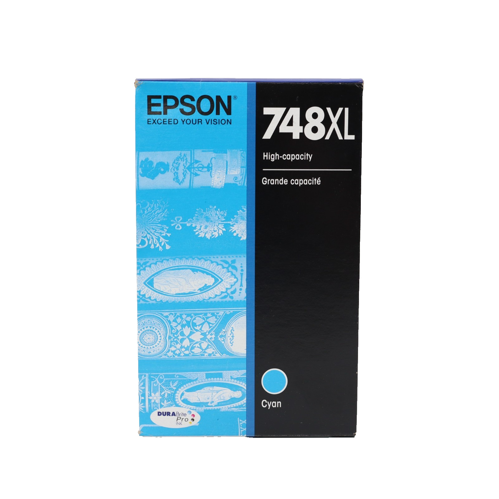 Epson 748XL DuraBrite Pro High Capacity Cyan Ink C13T749320 10/27 New Sealed