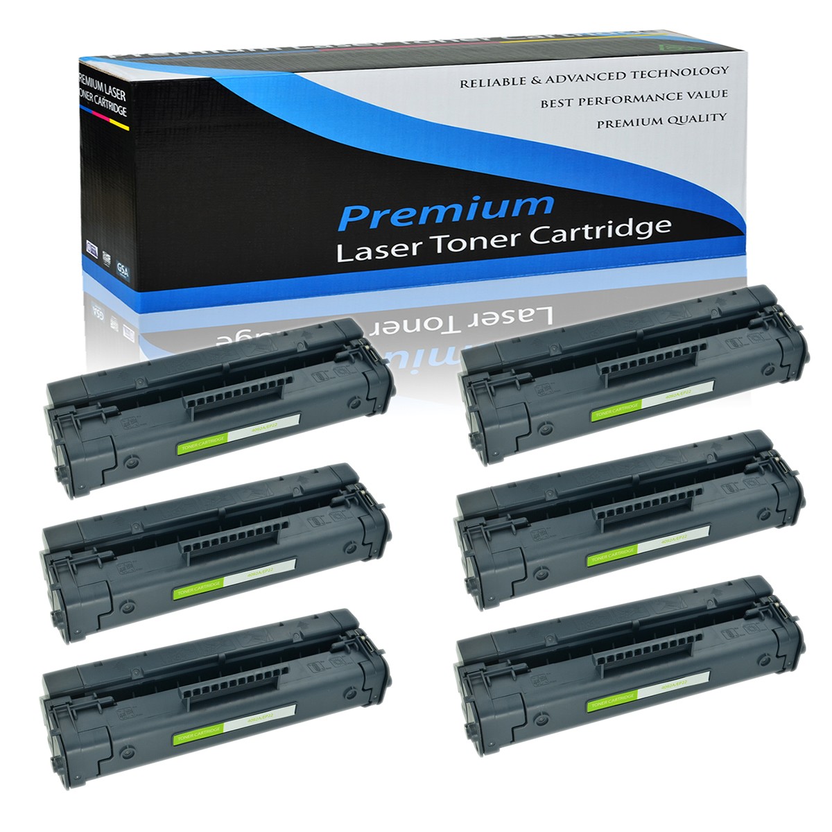 6PK Toner Compatible C4092A 92A for HP LaserJet 3200 3200m 3200se 1100a 1100ase