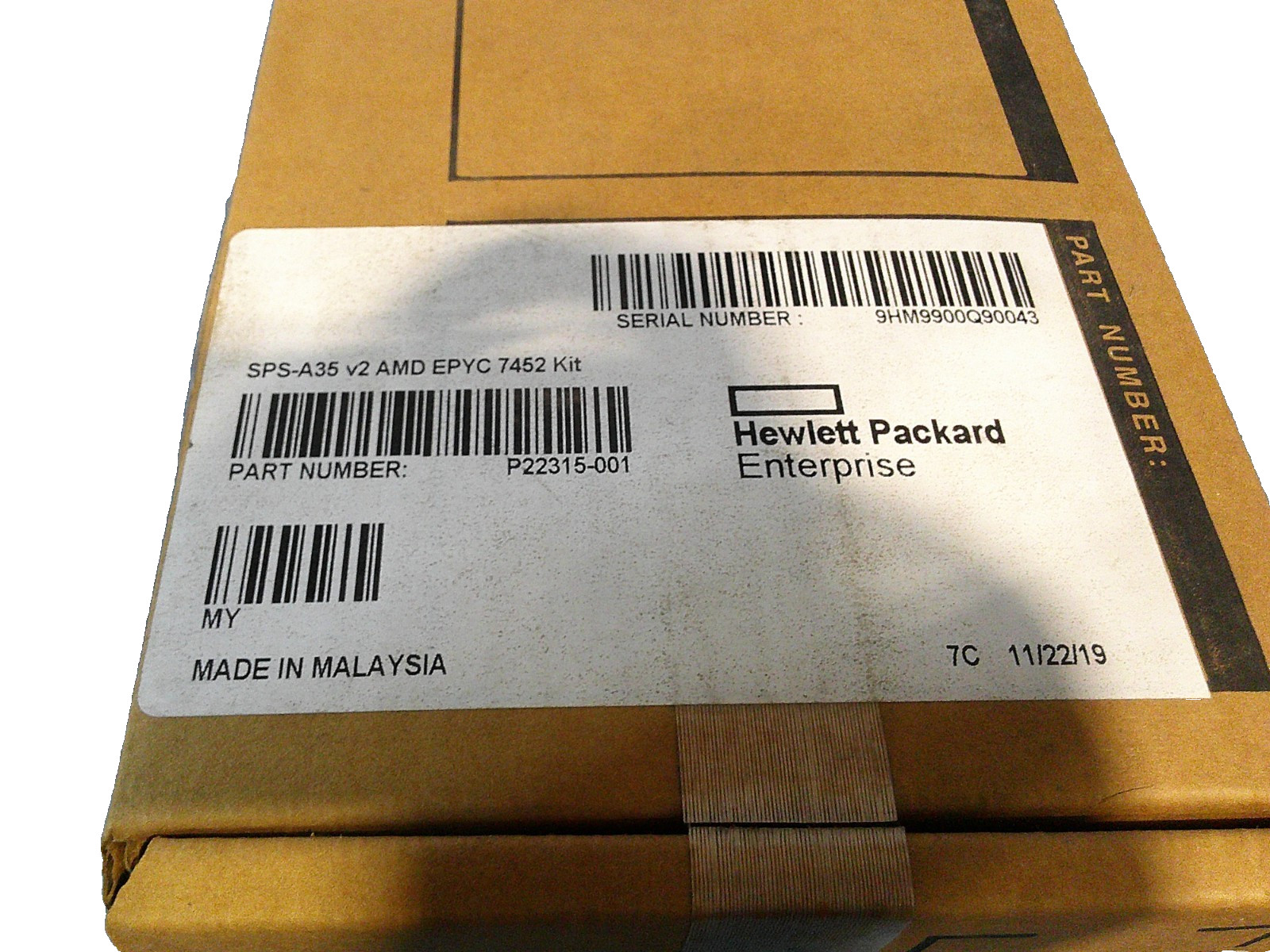 HP P22315-001 SPS-A35 v2 AMD EPYC High-Performance 7452 Server CPU Processor