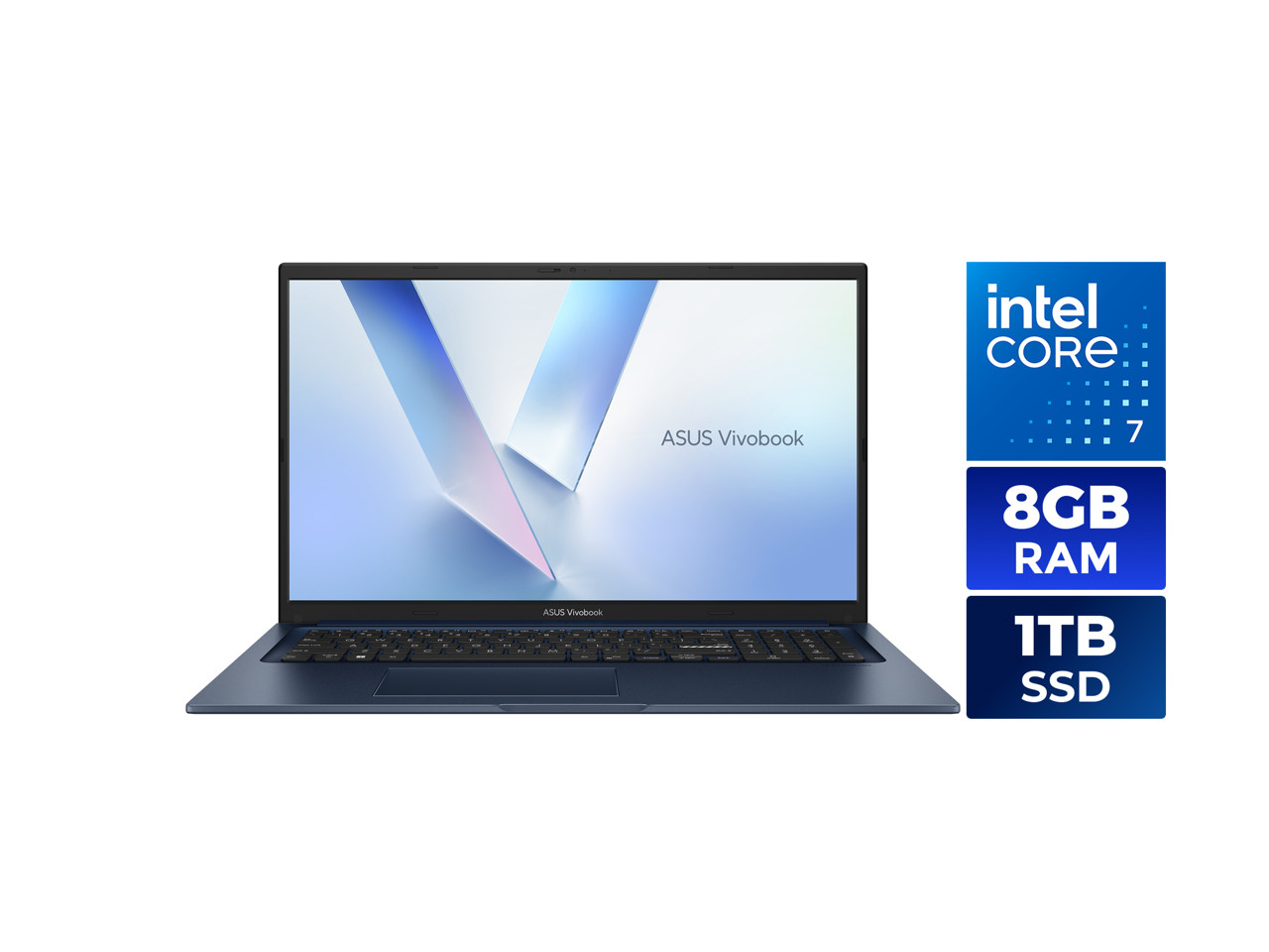 ASUS VivoBook 17 17.3" Intel Core 7 150U 8GB DDR5 Memory 1TB SSD Windows 11 Home