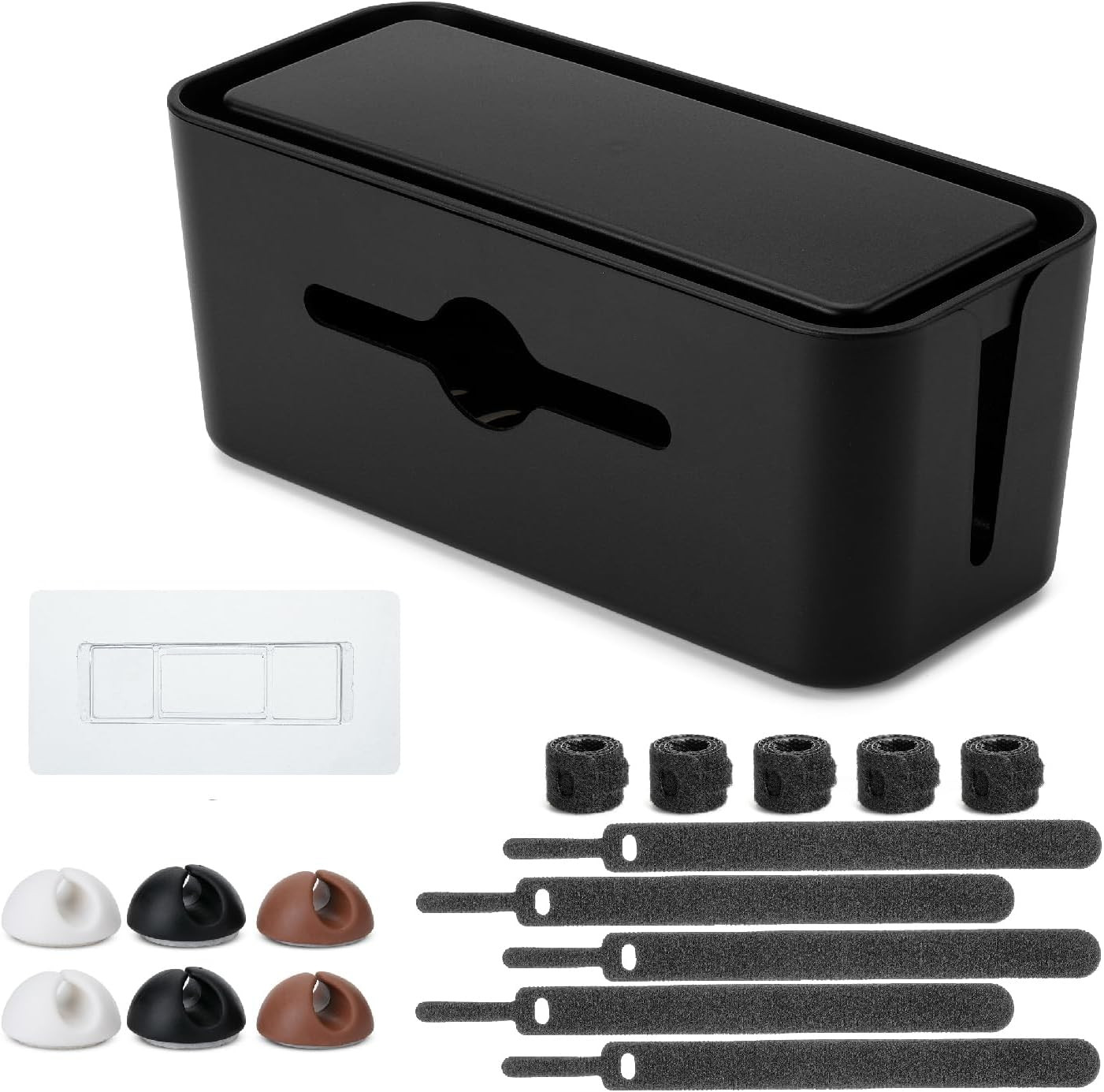 Bates- Cable Management Box, Medium, Cable Organizer Box, Cord Organizer Box, Ca