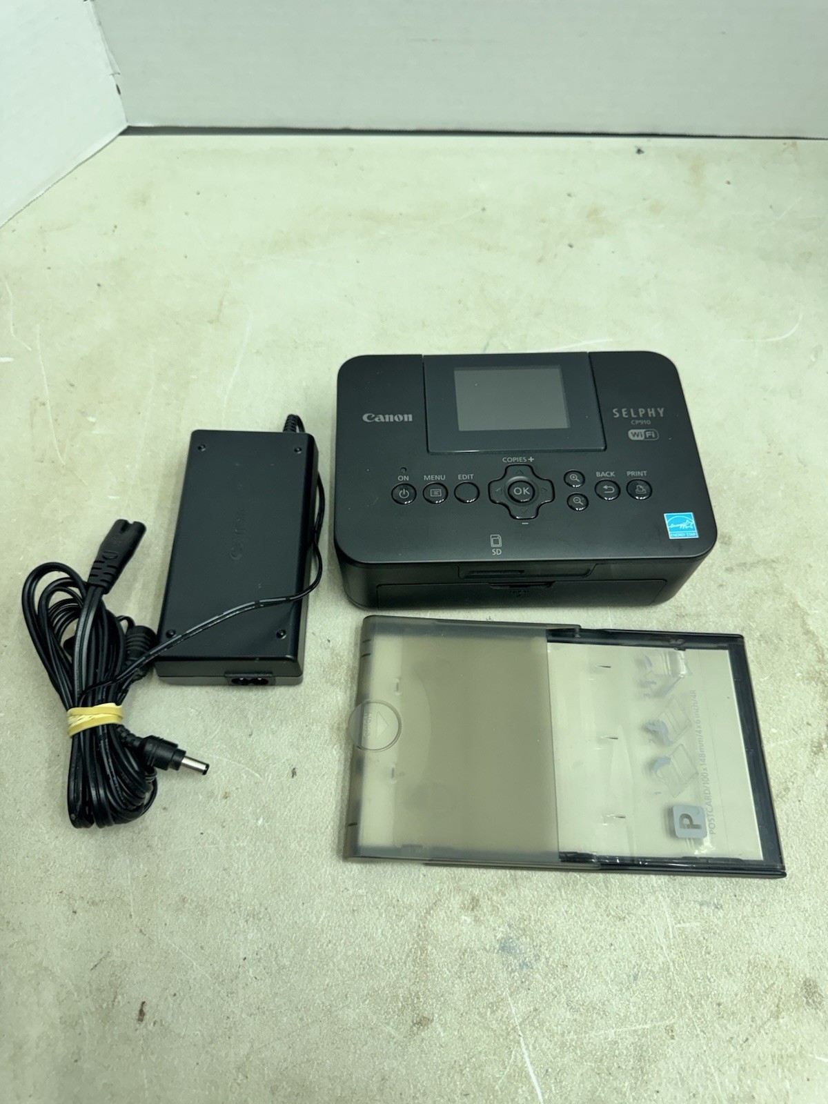 Canon SELPHY CP910 Wireless Dye-Sub Color Photo Printer Bundle w/ Adapter