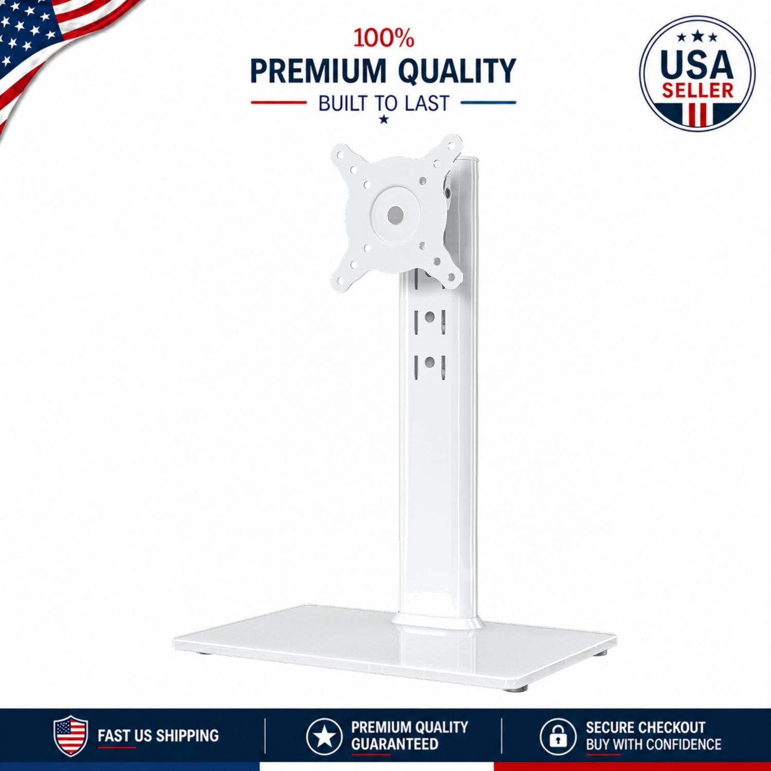 Sleek 360° Rotating Monitor Riser for 13'' to 32'' Screens - 77Lbs Capacity