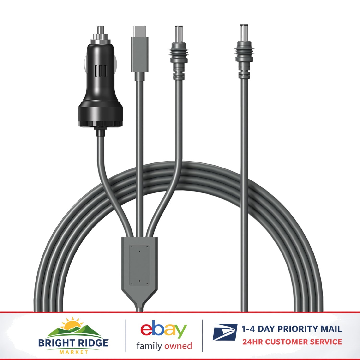 Outdoor Use Starlink Mini Cable, 16.4FT USB C, Car Charger & DC Connector