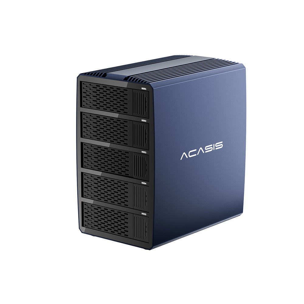ACASIS EC5Pro 5-Bay RAID Enclosure USB-C 20Gbps SATA HDD SSD RAID 5 JBOD