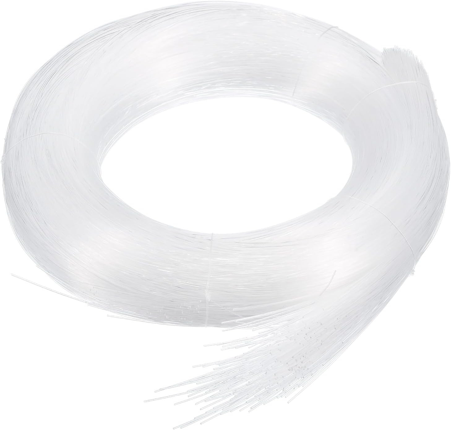 550Pcs 9.8ft PMMA Mixed Fiber Optic Cable Strands 0.03 Inch Side Glow LED Illumi