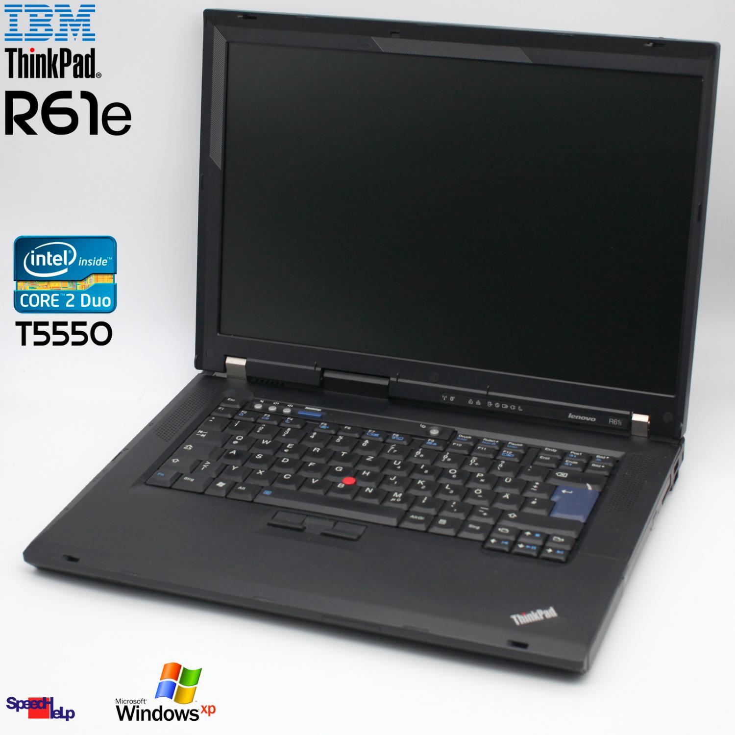 Notebook IBM LENOVO THINKPAD R61E Dual Core Laptop 160GB HDD 2GB RAM Windows XP