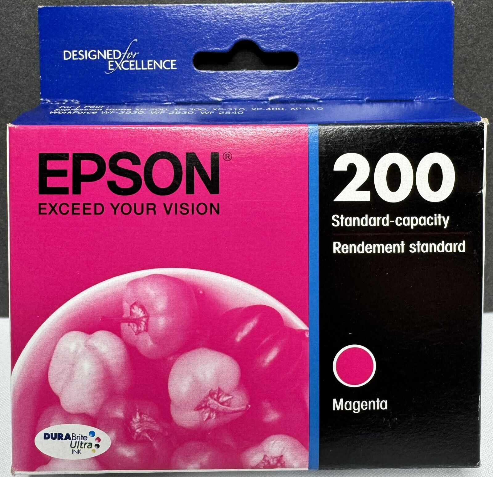 EPSON 200 Magenta Standard-Capacity Ink Cartridges Genuine Exp 4/26