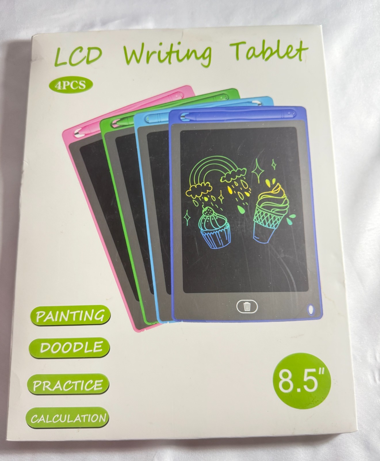 4 Pack LCD Writing Tablet For Kids 8.5 Inch Colorful Doodle Board Drawing Tablet