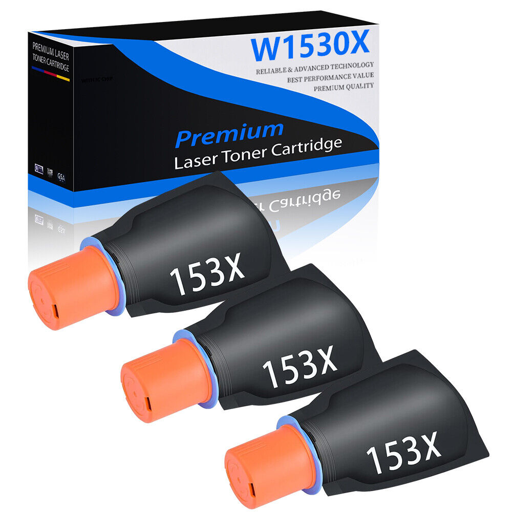 3PK W1530X Compatible with HP 153X Toner Cartridges for Laser Tank MFP 1504w