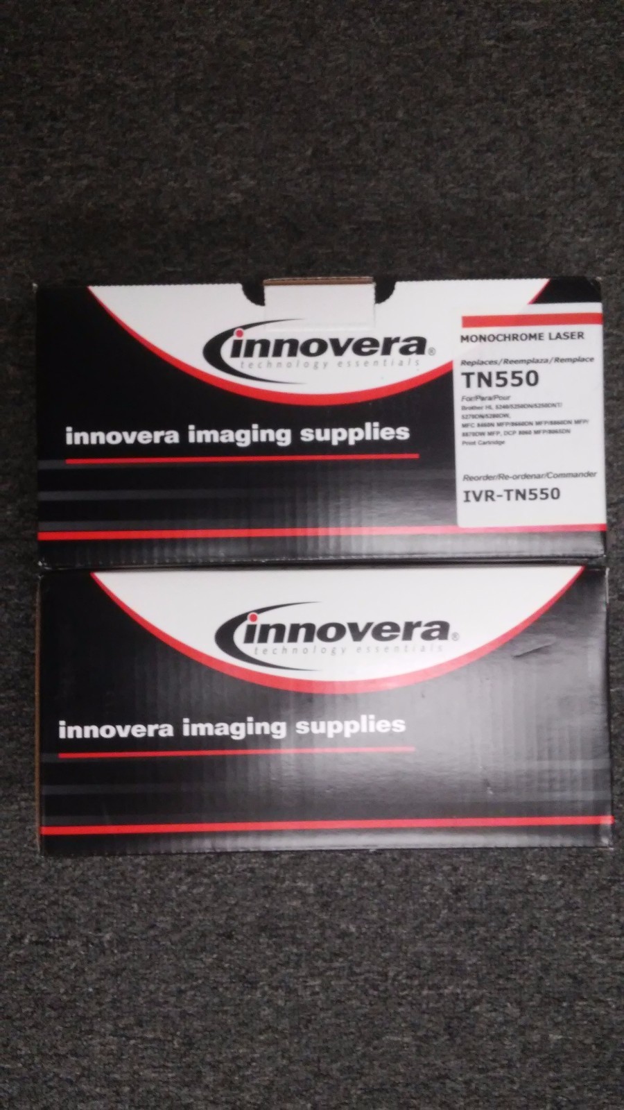 Innovera IVR-TN550 for Brother TN550 Toner - Monochrome Laser - NEW Lot of 2