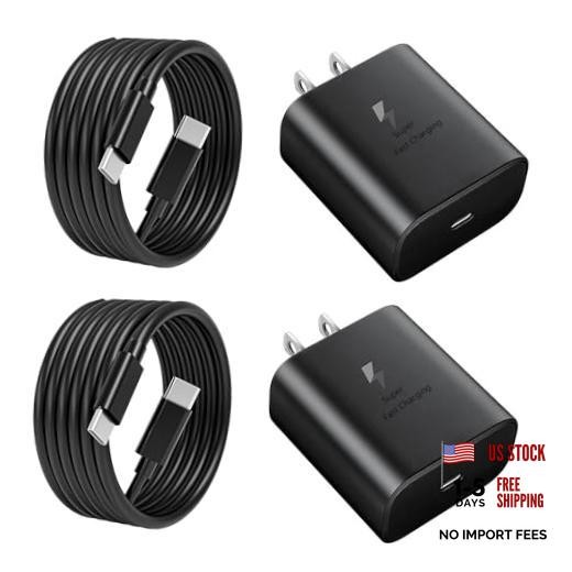 45W Super Fast Charger USB C- 45 Watt Type C Fast Charging Android Phone Black