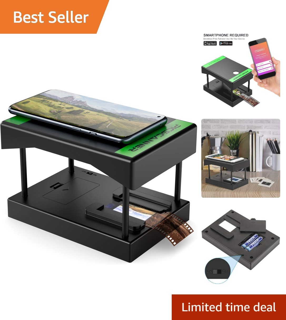 Mobile Film and Slide Scanner, Lets You Scan and Play with Old 35mm Films & S...