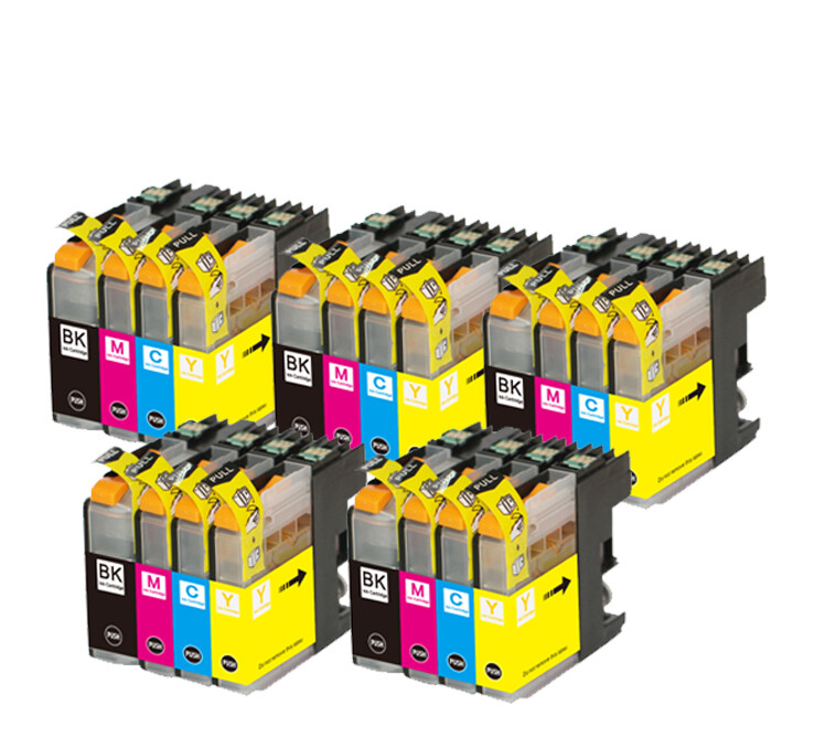 20 PK Quality Ink Set w/ Chip fits Brother LC101 LC103 MFC J470DW J285DW J450DW