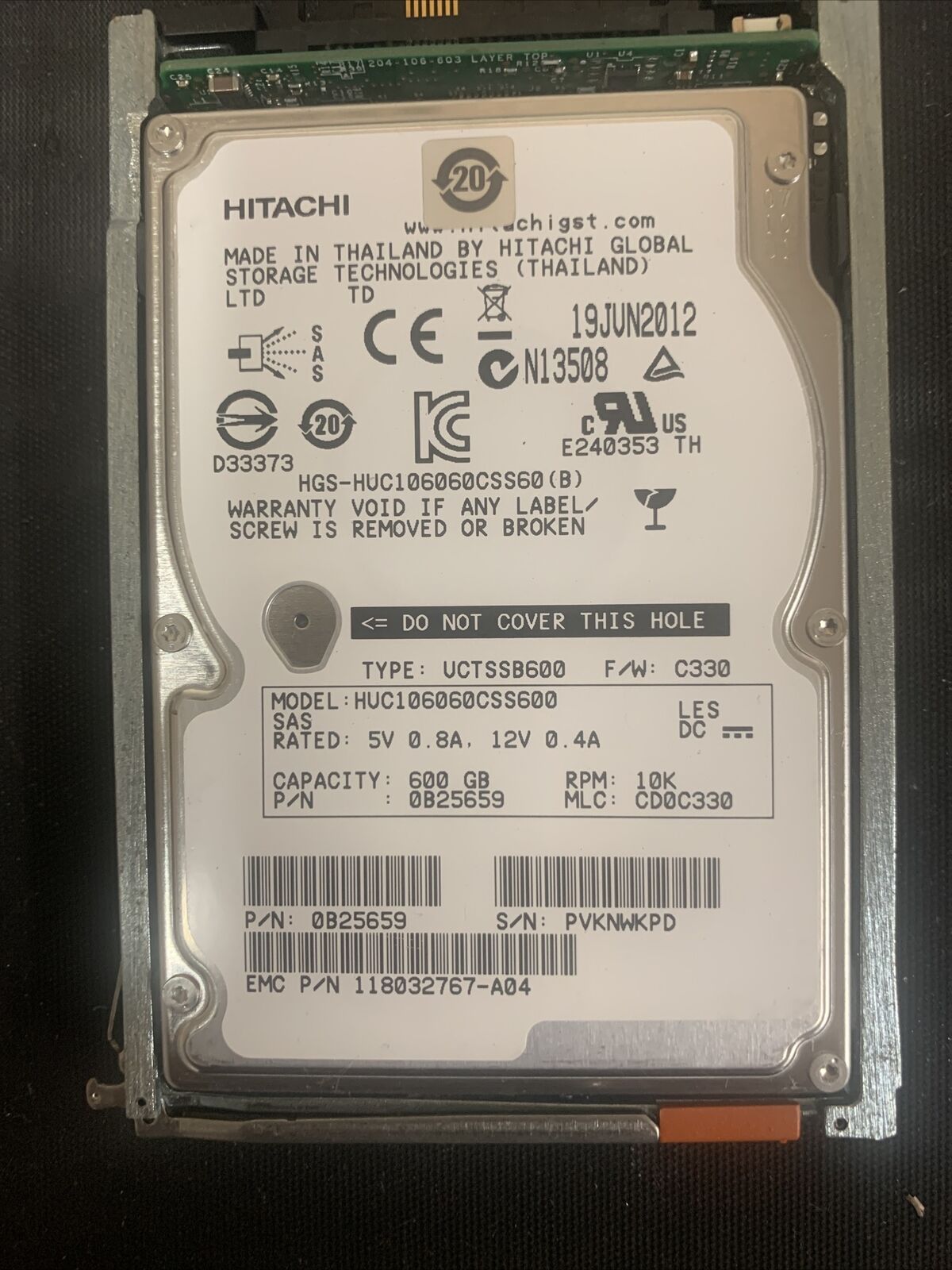 Hitachi 0B25659 600GB 10K SAS 6Gbps 2.5