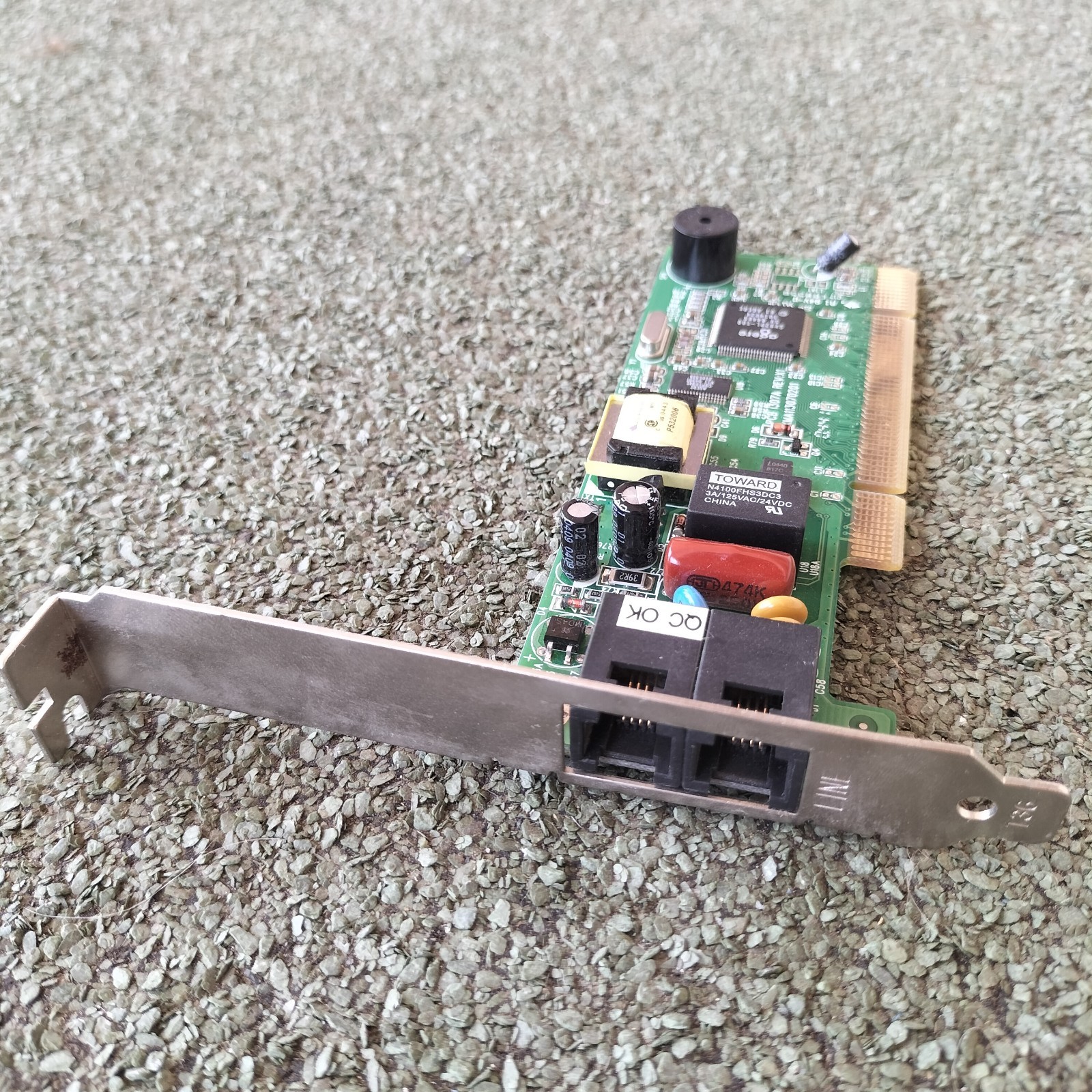 PCI Modem Fax 56K Voice Line TRENDnet TFM-PCIV92A Chip Agere SV92PL Pc Vintage