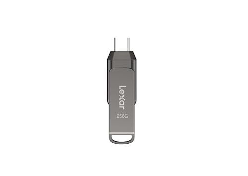 Lexar 256GB JumpDrive Dual Drive D400 USB 3.1 Type-C and Type-A Flash Drive, Up