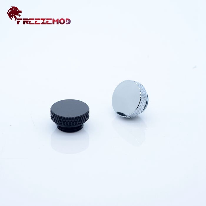 4 Pcs G1/4" Thread Low Profile PLUG Stop Fitting Black Silver PC Water Cooling