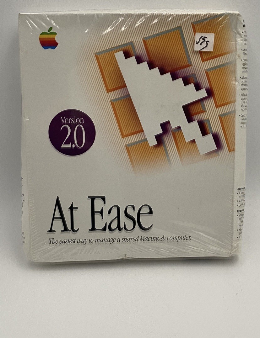 New Vintage Mac Apple Software At Ease Manage A Shared Mac Sealed