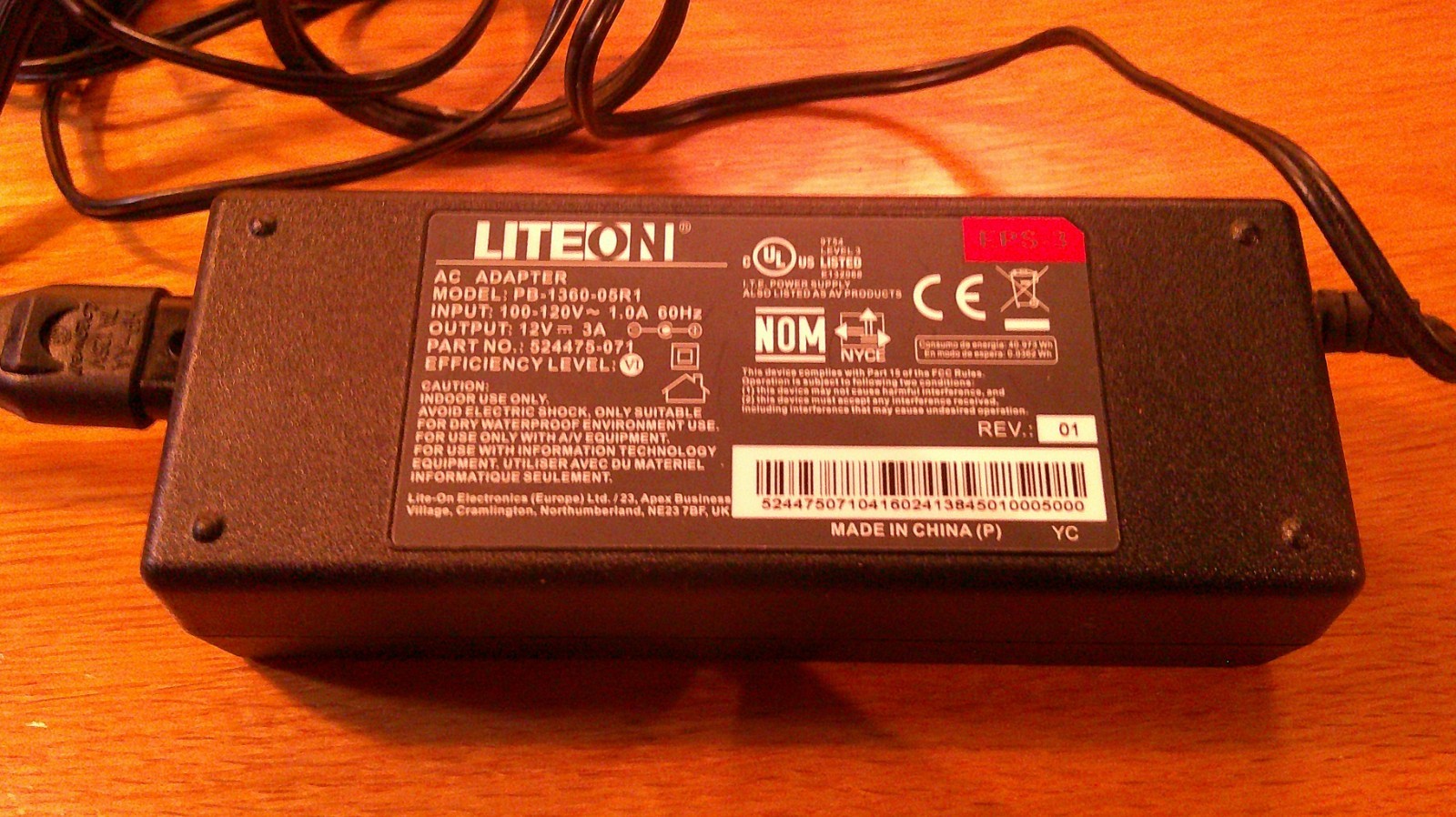 Lite-On PA-1500-06R1 12V 5A AC Power Adapter Charger OEM