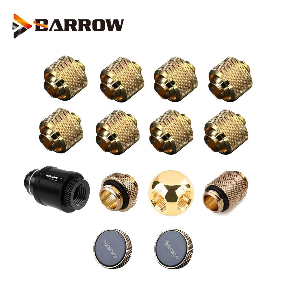 Barrow Hose Fittings Kit For ID10/OD13mm/Soft Pipes 3/8''ID 