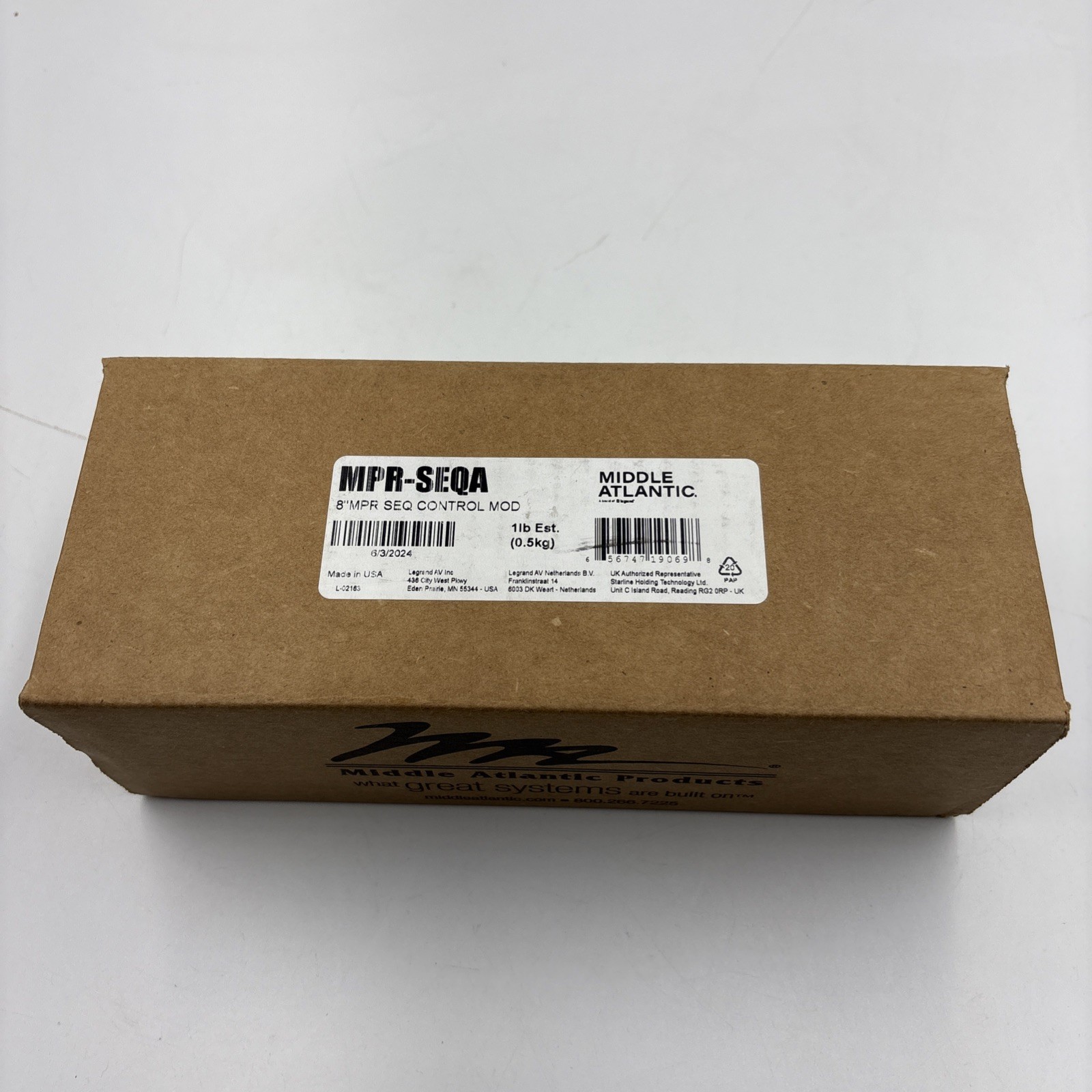 Middle Atlantic Six-Step Sequencing Controller for MPR Raceway System MPR-SEQA