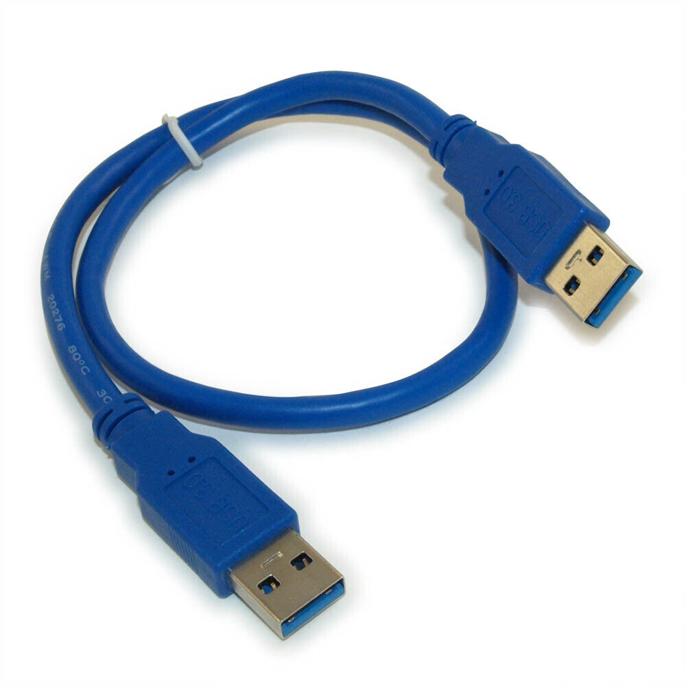6inch USB 3.2 Gen 1 SUPERSPEED 5Gbps Type A Male to A Male Cable  BLUE