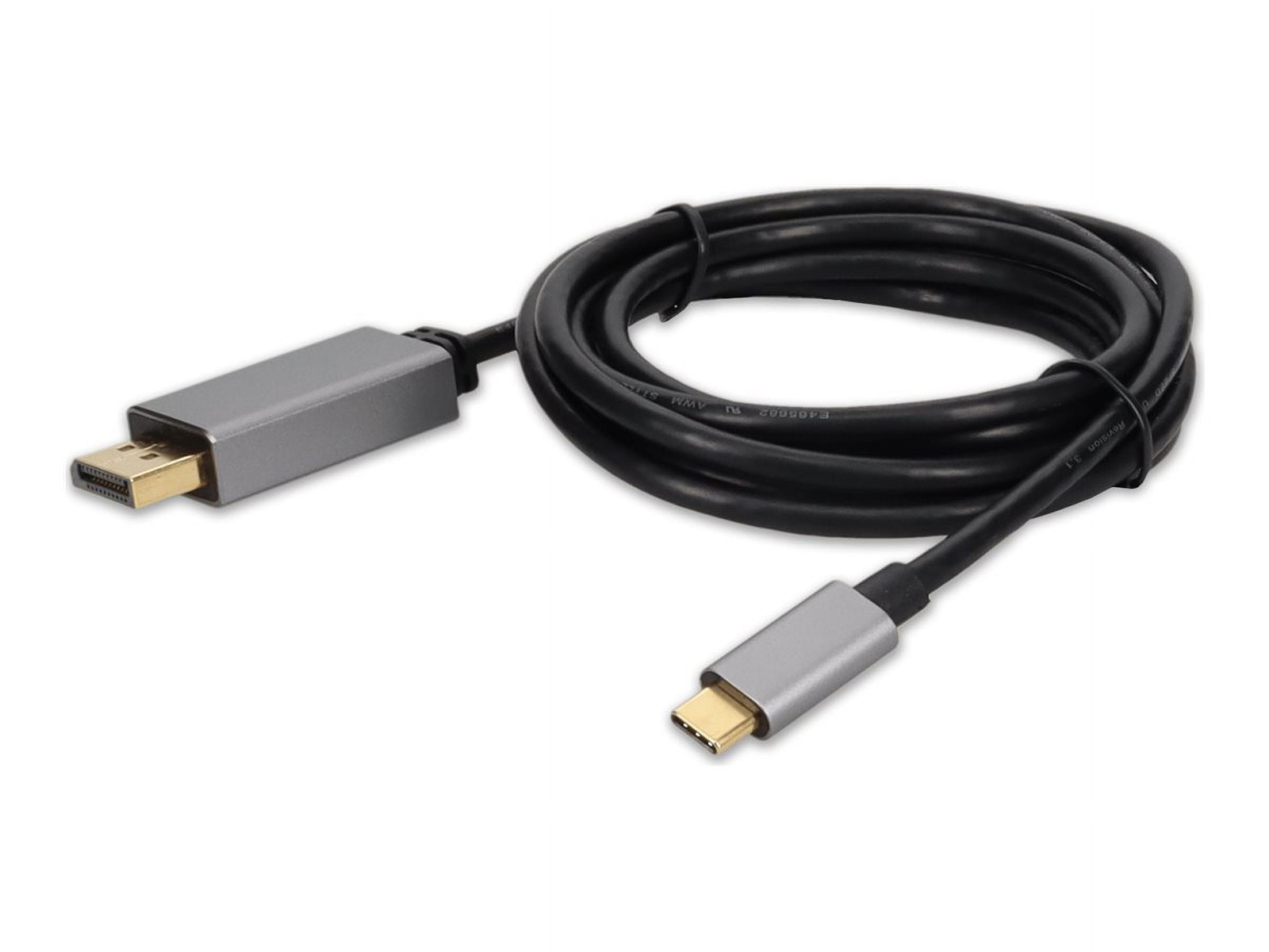AddOn USBC2DPMMALAA 6ft USB-C M to DP M Adapter Cable Aluminum