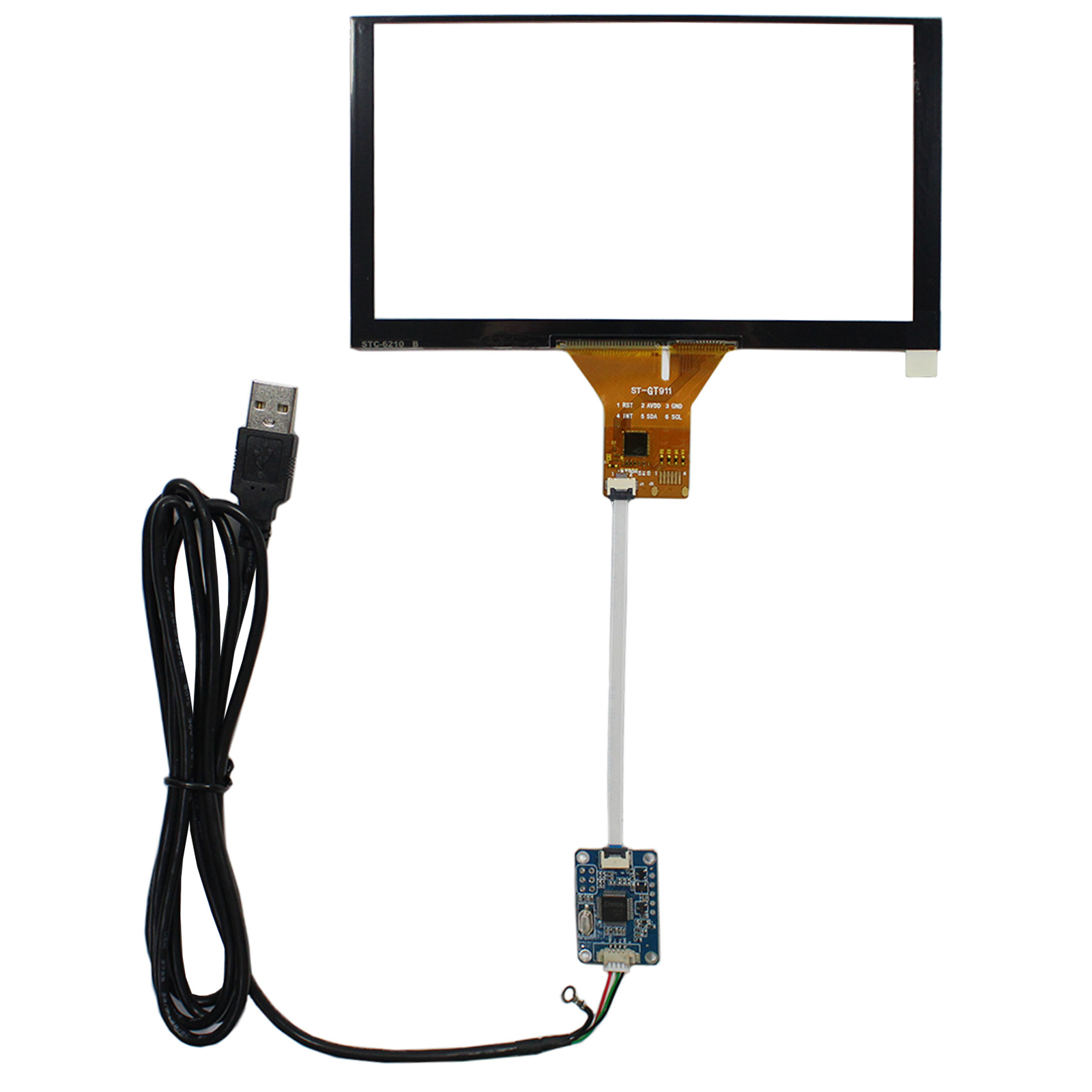 6.2" Capacitive touch screen USB Controller For 6.2inch 800x480 LCD Screen