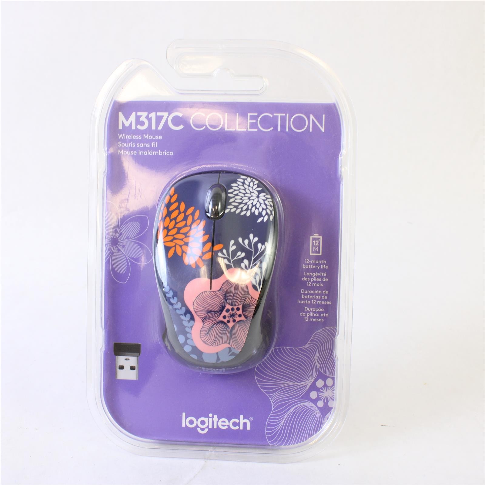 Logitech M317c Design Collection Wireless Mouse - Forest Floral