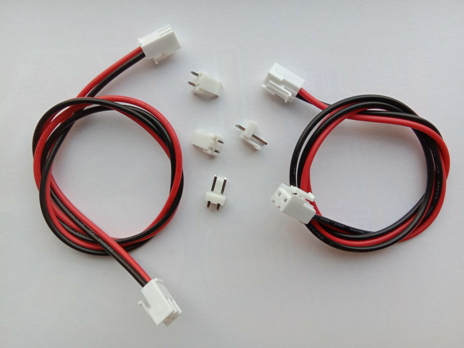 10 pcs VH3.96 3.96mm 2Pin End to End Female & Male Connector 22AWG 50cm Cable