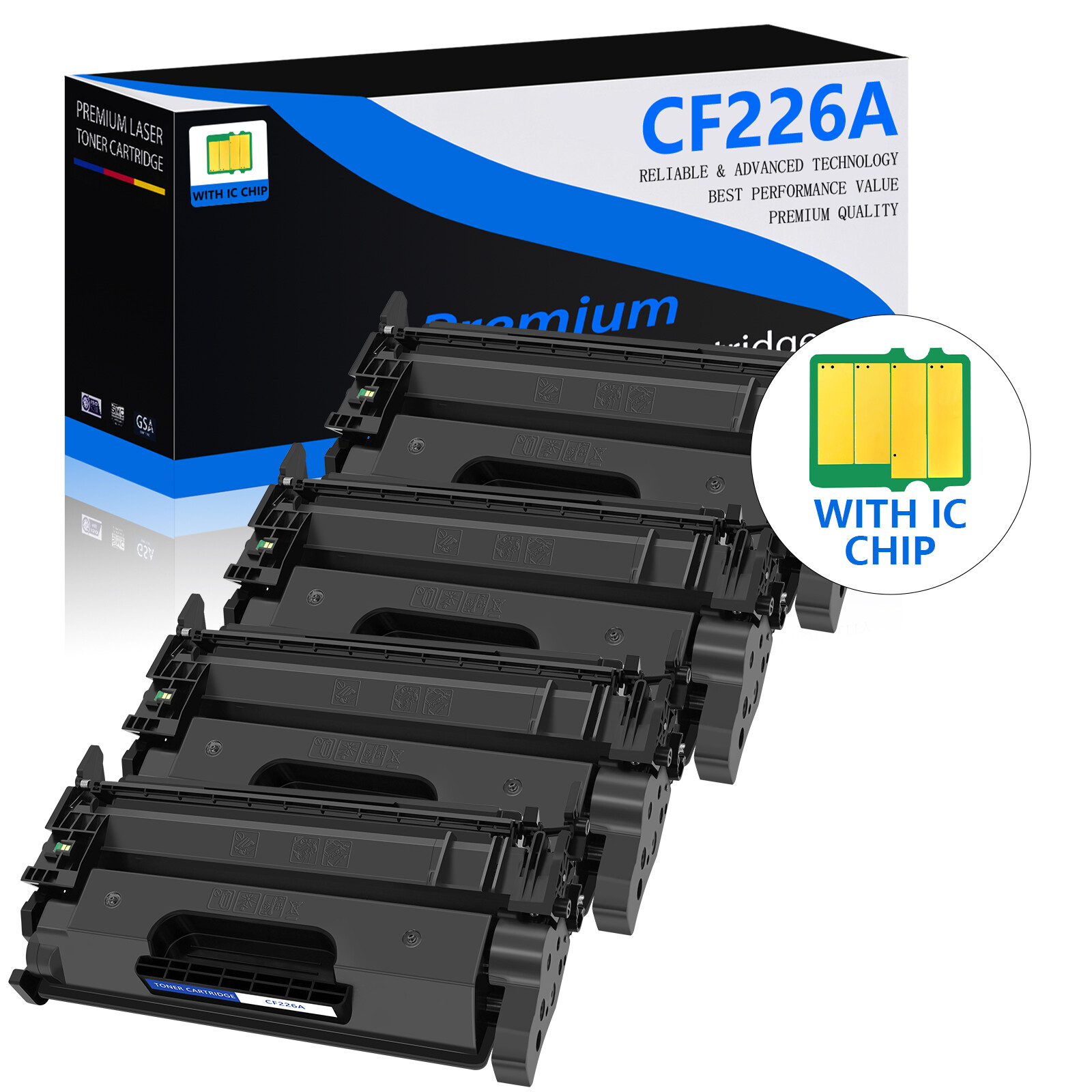 4PK CF226A Toner For HP 26A Laserjet Pro M402 M402dn M426 M402n M402dw M426fdw