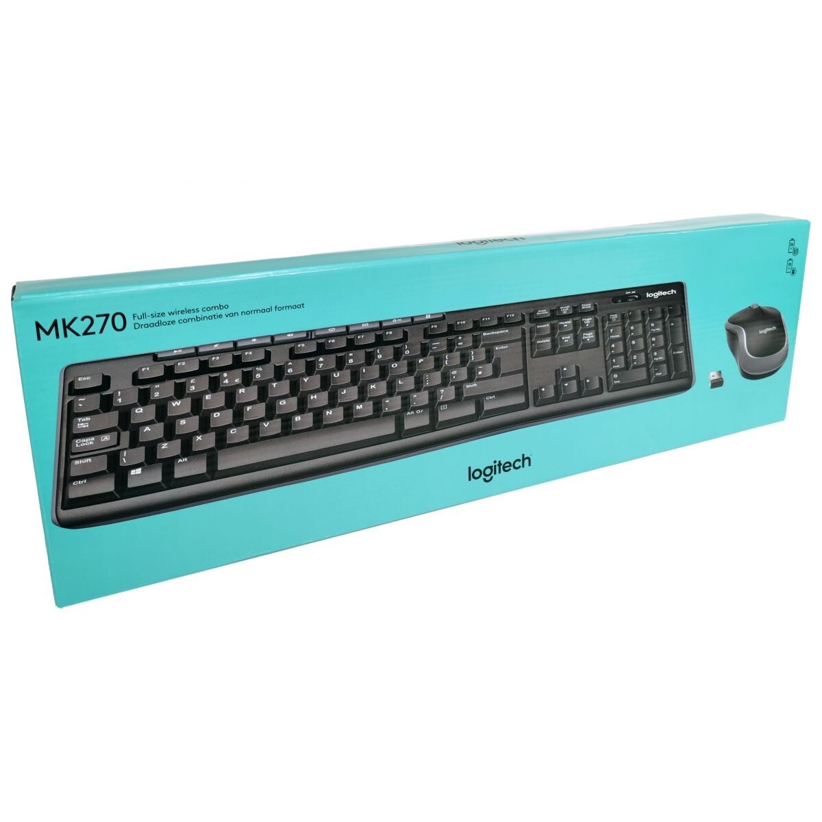 Logitech MK270 Wireless Combo Keyboard Mouse for Windows, Mac OS Desktop/Laptop.