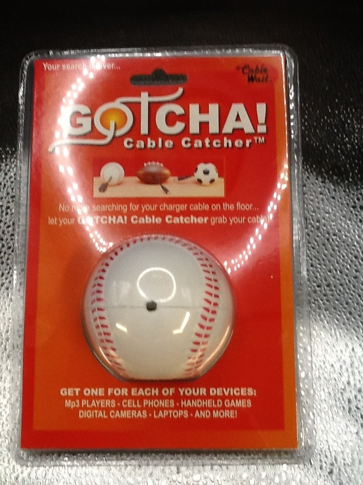 Vintage Baseball CableWait Cable Catcher Weighted Retro Y2K Desk Cord Holder NEW