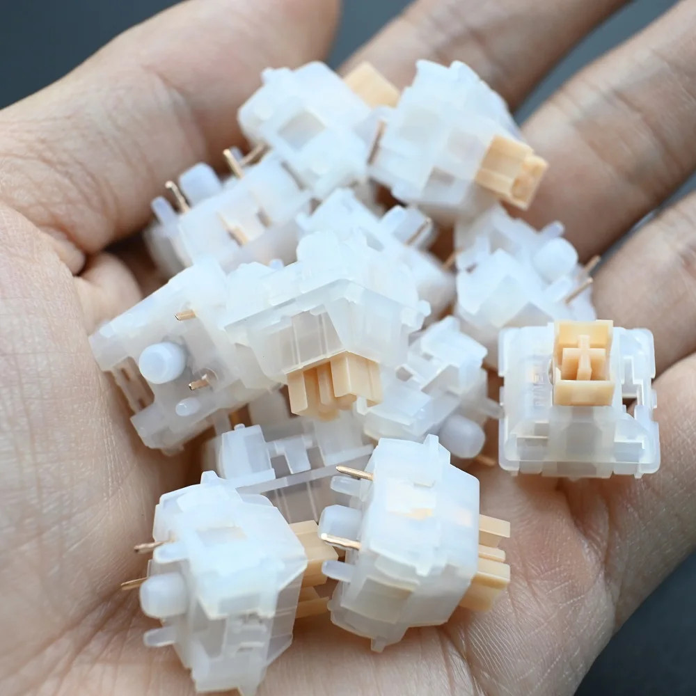 Outemu Yellow Jade Silent Tactile Switch 5-Pin Pre-Lubed Mechanical Keyboard