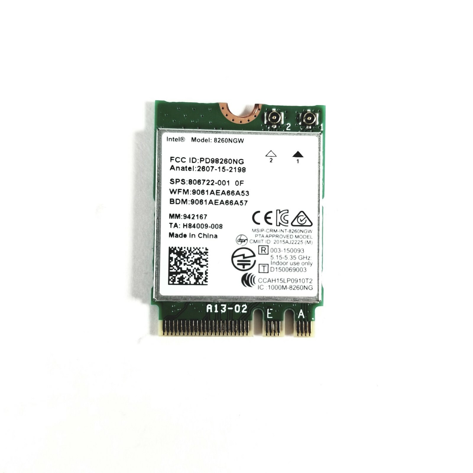 HP PROBOOK 470 G3 INTEL WI-FI WIRELESS CARD LAPTOP 806722-001