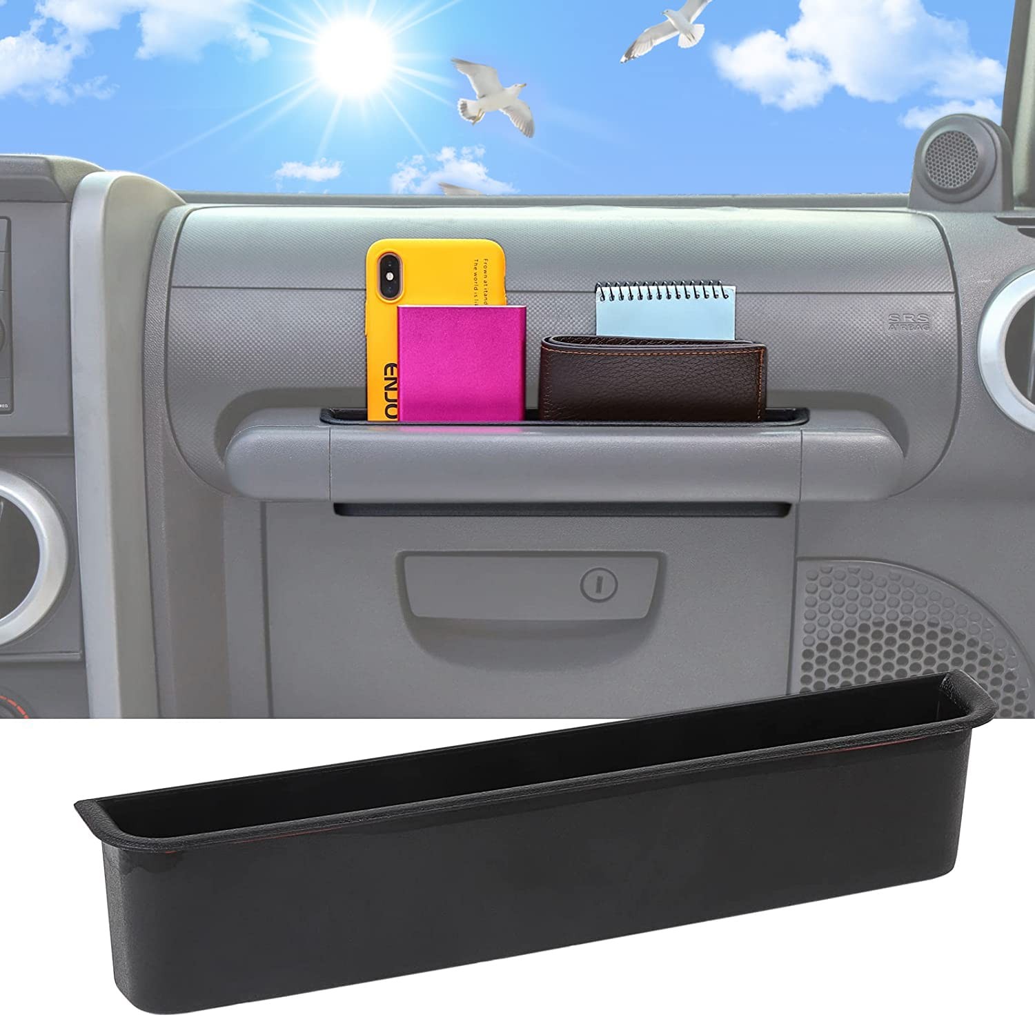 YOCTM GrabTray Interior Storage Box for Jeep Wrangler JK