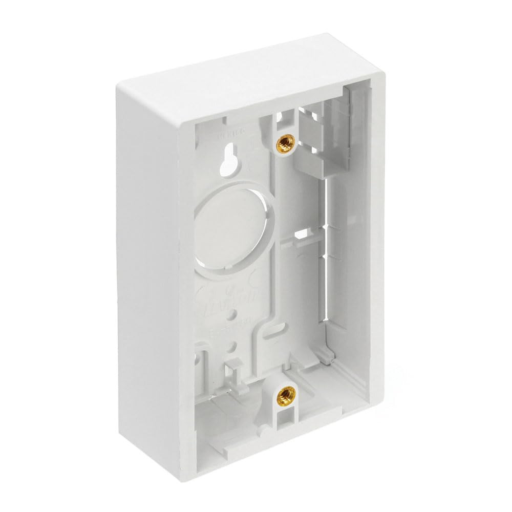 Surface Mount Backbox, Single Gang, 1.45", 42777-1WB, White