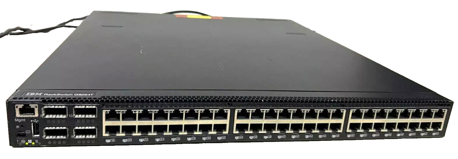 IBM Rackswitch G8264T - 48ports activated (1G/10G Base-T) / 4-Port(40G QSFP+)