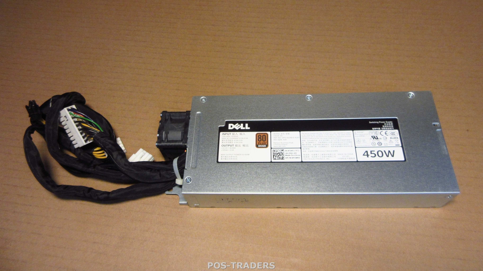 Dell P34M3 Poweredge R430 R440 450W 100-240V 80Plus Bronze PSU Power Supply 